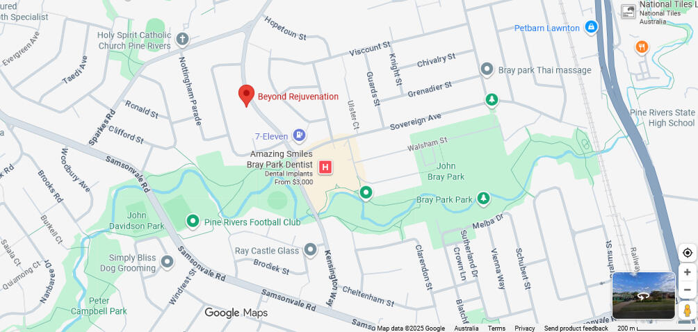 Google Map where is Beyond Rejuvenation near me Click image to find where is Beyond Rejuvenation Bray Park, Brisbane north side, Queensland near me.